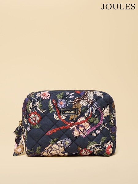 Joules Lillia Blue Printed Cosmetic Bag (AT5278) | R$ 245