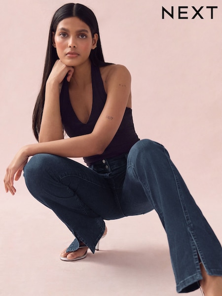 Dark Blue Flared Lift Slim And Shape Bootcut Jeans (AT5361) | €67