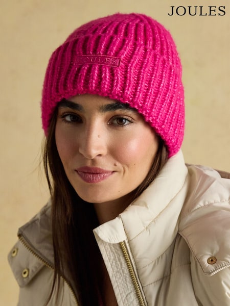 Joules Rosa Pink Beanie Hat (AT5392) | R$ 190