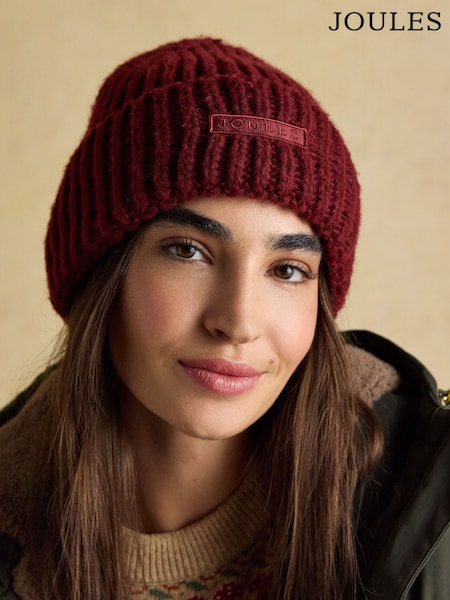 Joules Rosa Berry Red Beanie Hat (AT5396) | €22.95