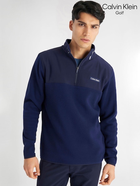 أزرق - Calvin Klein Golf Hybrid Polar Fleece (AT5469) | ‏173 ر.ق.