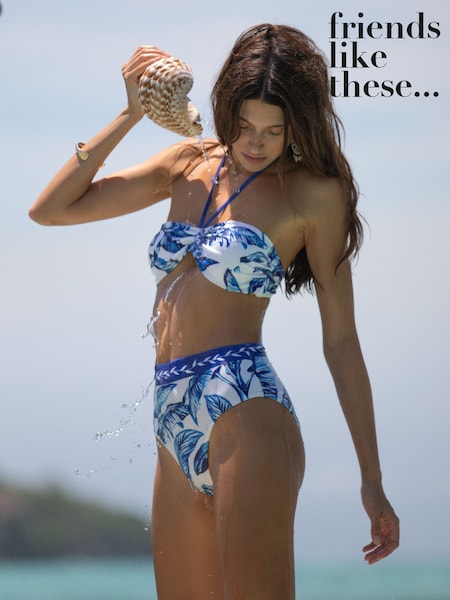 Friends Like These Halter Ruche Front Bikini Set (AT5488) | ‏161‏₪