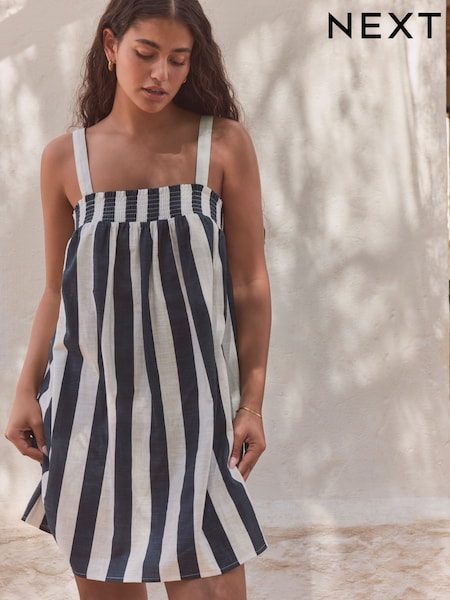Navy Mini Summer 100% Cotton Dress (AT5742) | 777 UAH