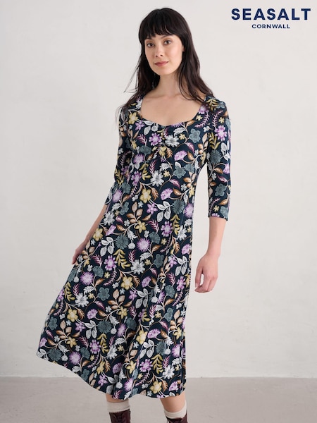 Seasalt Cornwall Secret Cove 3/4 Sleeve Midi Dress (AT5764) | 53 €