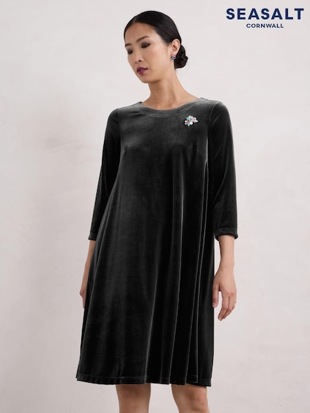 أسود - Seasalt Cornwall Mahonia Dress (AT5767) | ‏188 ر.ق.