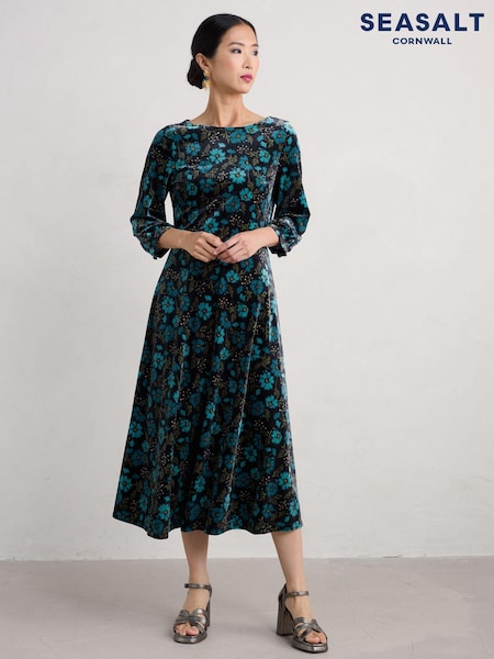 Черный - Seasalt Cornwall Oak Cottage Velvet Dress (AT5779) | €71