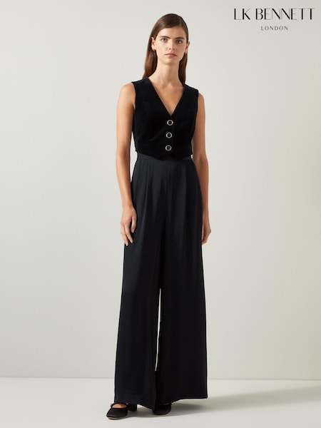 LK Bennett Carine Waistcoat Culotte Jumpsuit (AT6018) | €231