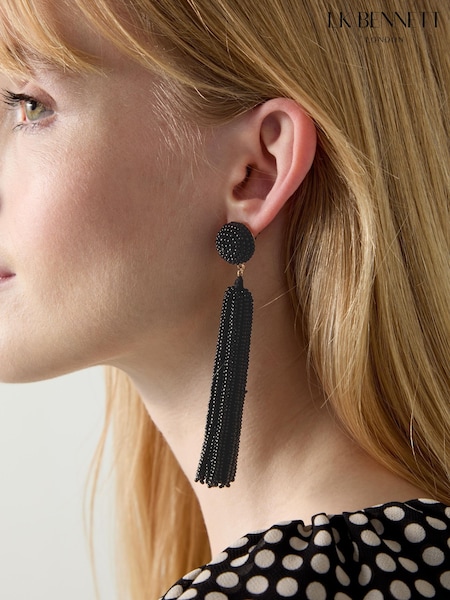 LK Bennett Estel Tassel Bead Drop Earrings (AT6026) | €52
