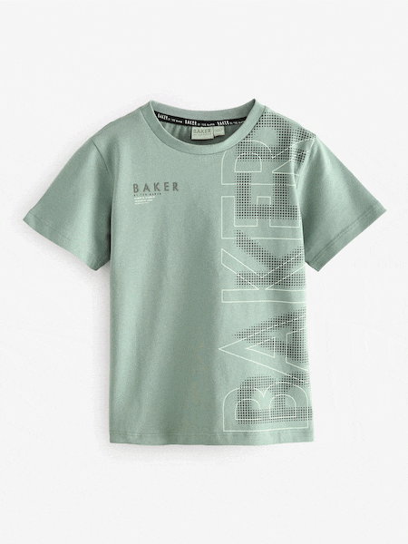 Baker by Ted Baker Graphic Print 100% Cotton T-Shirt (AT6048) | R$ 180 - R$ 215