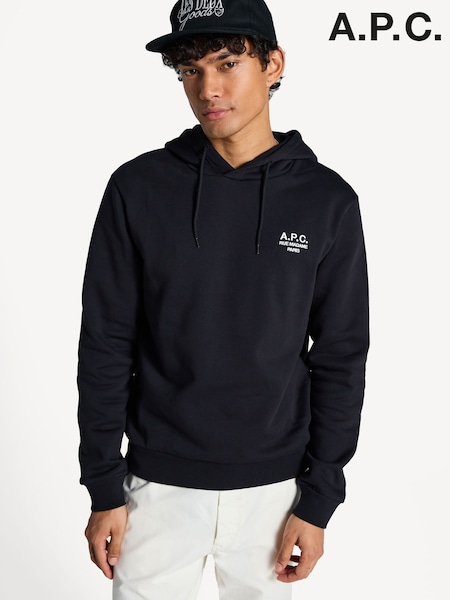 A.P.C. Black Standard Rue Madame Hoodie (AT6095) | €389