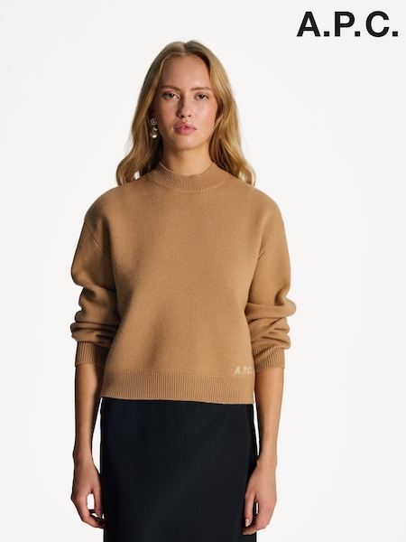 Castanho - A.P.C. Esther Merino Wool Jumper (AT6103) | R$ 2.715