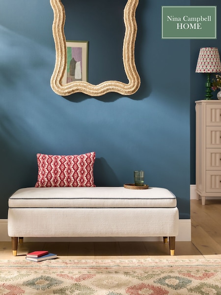 Nina Campbell Clabon Natural Rosebury Storage Ottoman Bench (AT6158) | €377