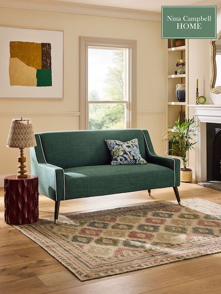 Nina Campbell Dark Teal Blue Carmel Rosebury Small 2 Seater Sofa (AT6167) | €882