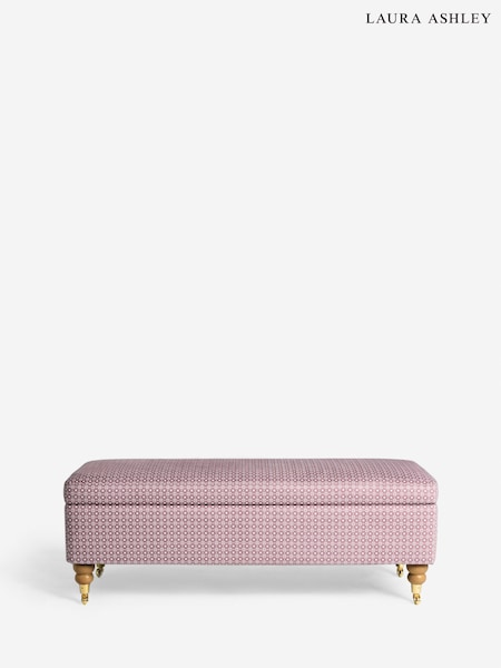 Laura Ashley Claudina Geo Plum Purple Clipsham Storage Ottoman Bench (AT6170) | €377