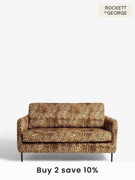 Rockett St George Leopard Love Velvet The Edie 2 Seater Sofa (AT6174) | €1,133