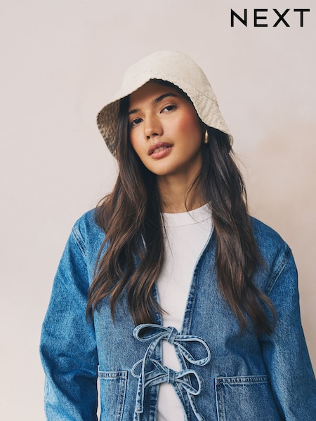 Stone Linen Blend Bucket Hat (AT6181) | 424 UAH
