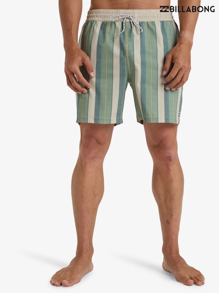Billabong Green Sundays Stripe Logo Swim Shorts (AT6320) | €77