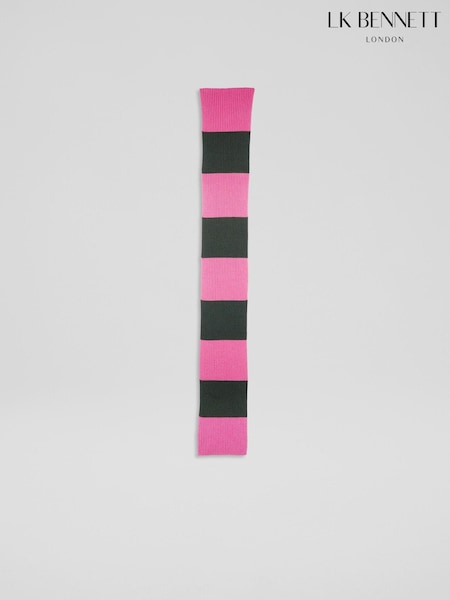LK Bennett Elodie Mix Rib Knit Scarf (AT6337) | 413 LEI