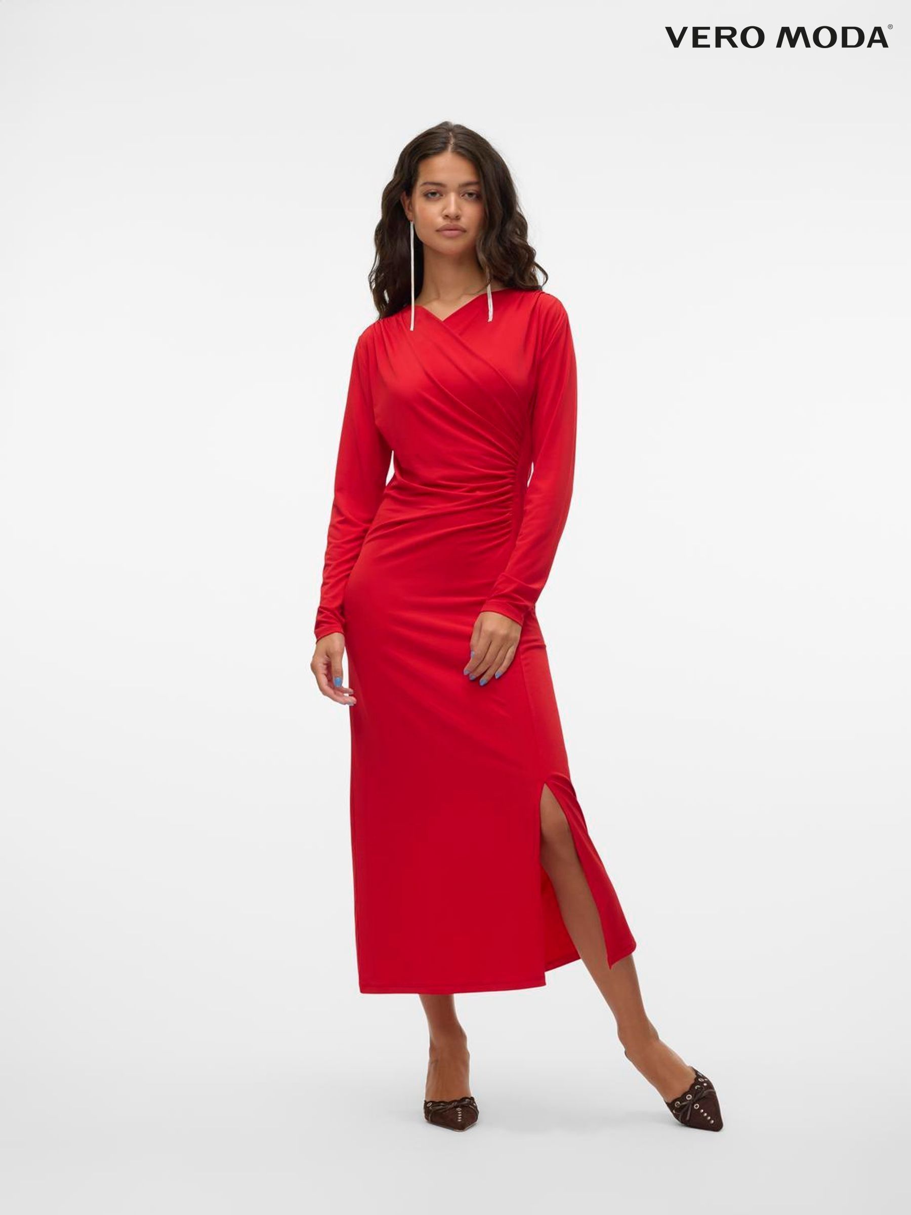 Vero moda red maxi dress outlet