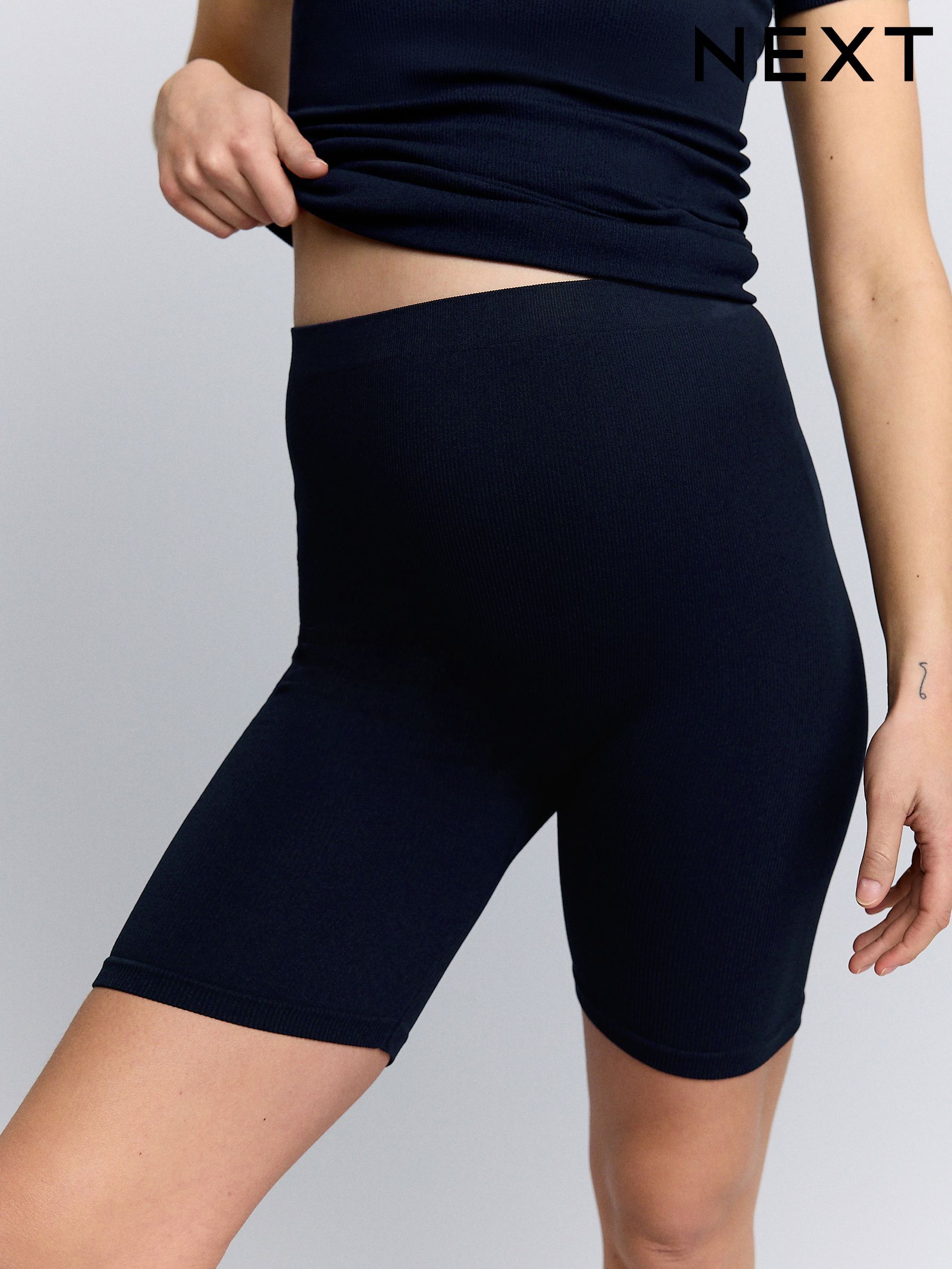 navy blue maternity shorts