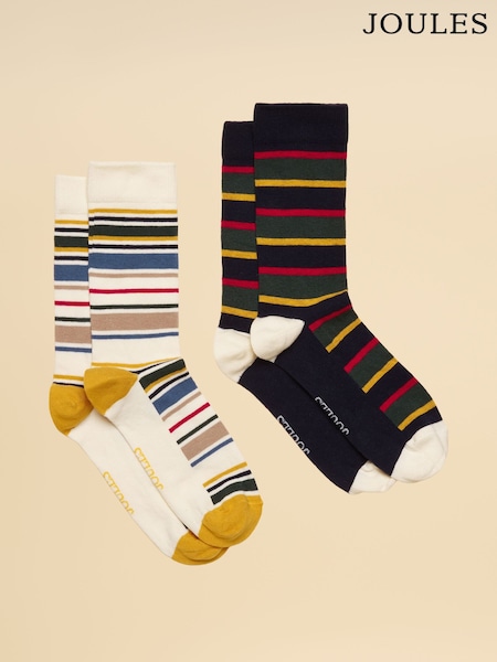 Joules Kingsbury Orange 2 Pack Socks (AT6847) | €14