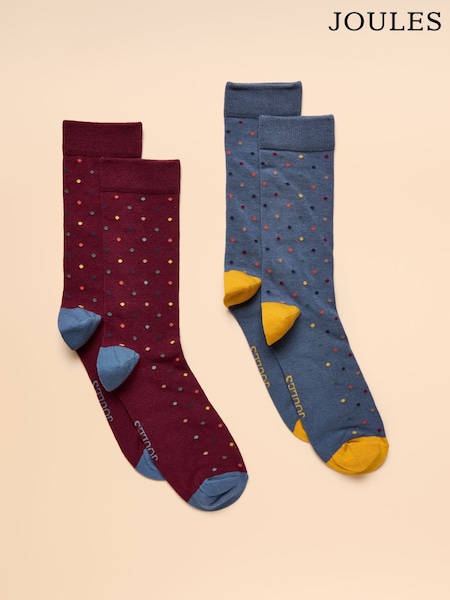 Червоний/Синій - Шкарпетки Joules Kingsbury 2 Pack (AT6850) | 598 грн