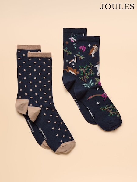 Azul marino multicolor - Joules Everyday 2 Pack Socks (AT6897) | 14 €