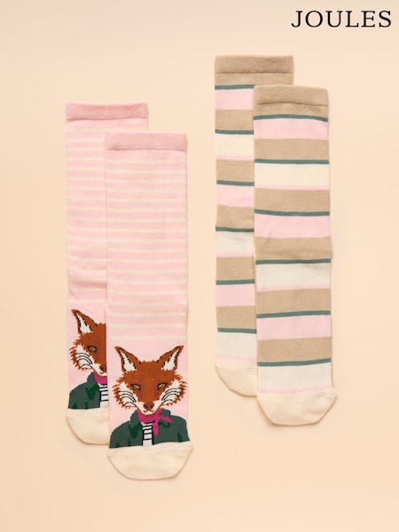 Rosa - Joules Everyday 2 Pack Socks (AT6909) | R$ 100