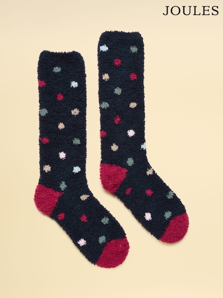 Joules Fluffy Navy Fluffy Socks (AT6937) | €13