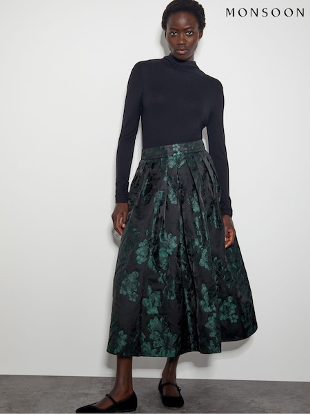 Monsoon Julie Jacquard Skirt (AT6959) | 371 LEI