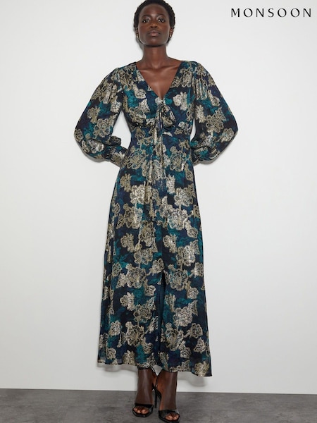 Monsoon Tora Foil Floral Maxi Dress (AT6972) | 95 €