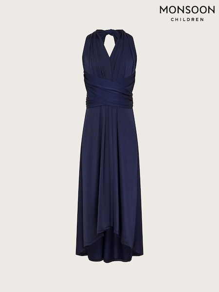 Monsoon Blue Tia Twist Prom Dress (AT7002) | €82