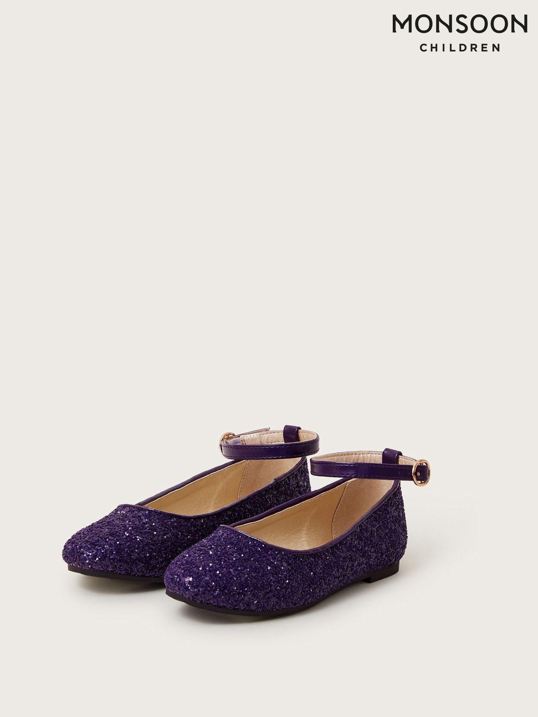 Girls purple sparkle shoes online