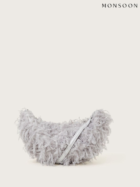 Monsoon Grey Feathery Sling Bag (AT7021) | €8
