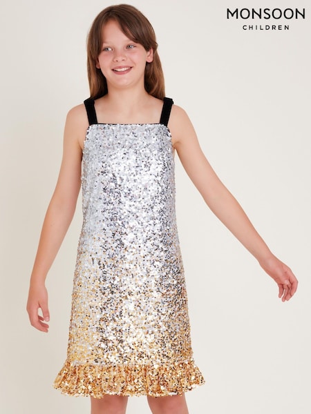 Monsoon Savannah Sequin Ruffle Dress (AT7022) | ‏24 ر.ع.‏ - ‏26 ر.ع.‏