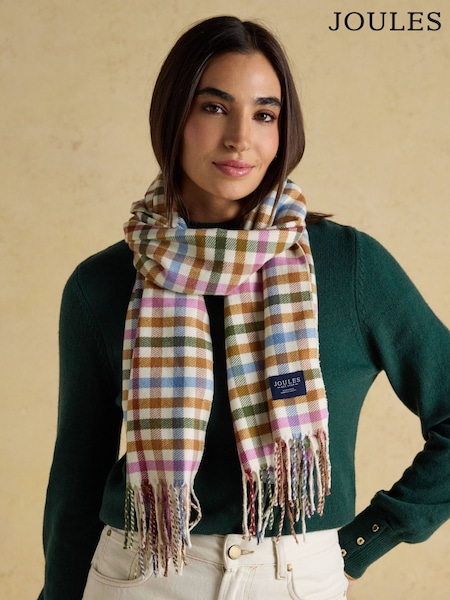 Joules Langtree Multi Neutral Large Unisex Scarf (AT7063) | R$ 165