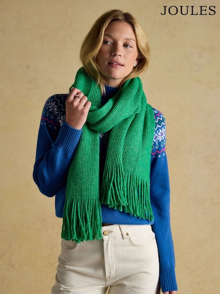 Joules Rosa Green Knitted Scarf (AT7075) | €30