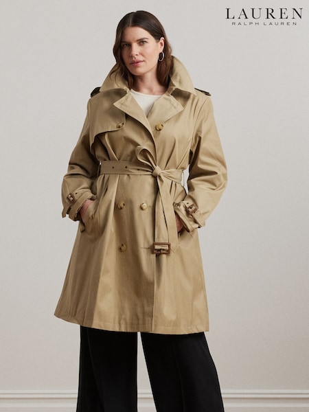 Lauren Ralph Lauren Curve Double-breasted Cotton-blend Trench Coat (AT7124) | €503