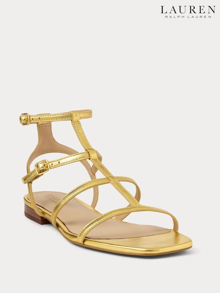 Lauren Ralph Lauren Everley Gladiator Style Leather Sandals (AT7138) | €244