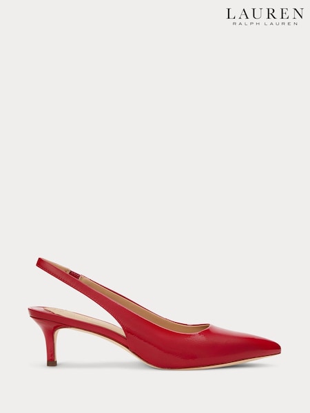 Lauren Ralph Lauren Lolah II Leather Slingback Pump Heeled Shoes (AT7158) | €98