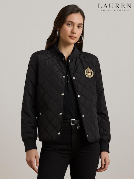 Lauren Ralph Lauren Quilted Bomber Crest Logo Coat (AT7184) | €285