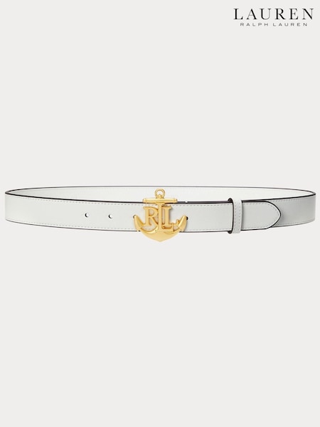 Blanco - Lauren Ralph Lauren Leather Anchor Belt (AT7193) | 168 €
