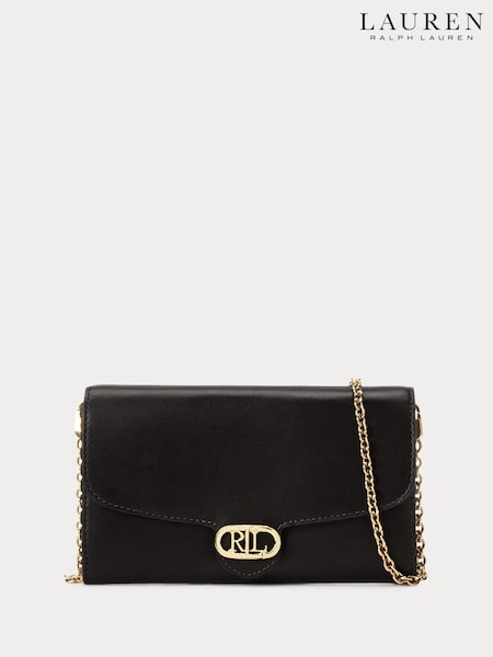 Lauren Ralph Lauren Adair Leather Chain Crossbody Clutch Bag (AT7194) | €270