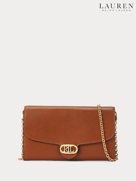 Lauren Ralph Lauren Adair Leather Chain Crossbody Clutch Bag (AT7200) | €267