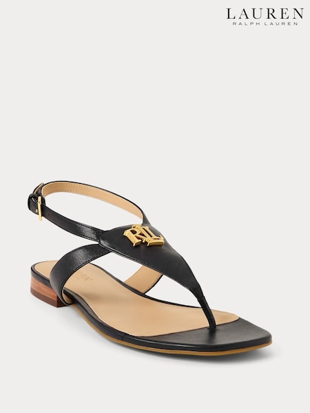 Negru - Sandale din piele Lauren Ralph Lauren Everley (AT7212) | 1,035 LEI
