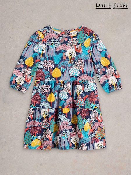White Stuff 100% Cotton Woodland Print Jersey Dress (AT7265) | ‏58 د.إ.‏