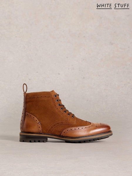 White Stuff Arlo Brogue Leather Boots (AT7271) | kr1 870
