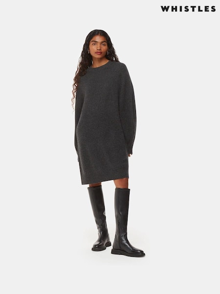 Whistles Petite Ava Round Neck Knitted Dress (AT7276) | ‏749‏₪