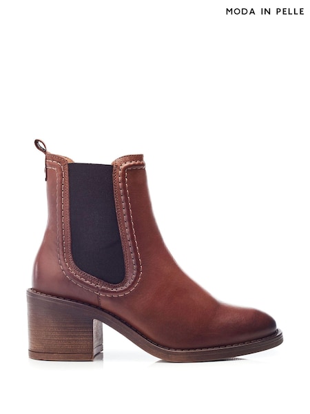 Moda in Pelle Omally Cording Detail Leather Chelsea Boots (AT7393) | $111
