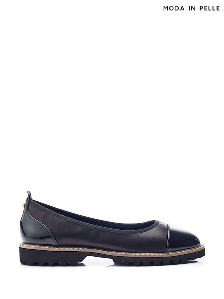 Moda in Pelle Egleton Toe Cap Ballerina Shoes (AT7400) | ₪397